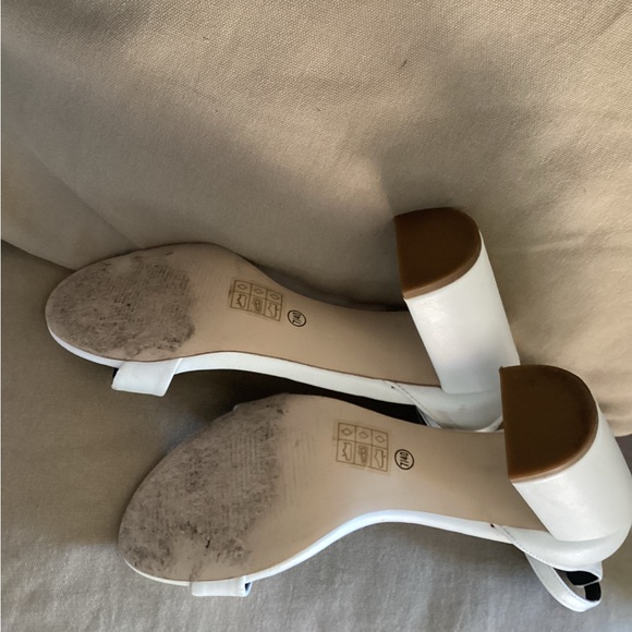 Boohoo White Heeled Sandals 8.5 - Picture 5 of 5